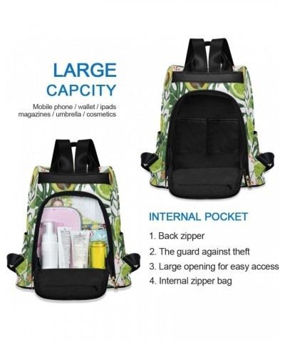 Backpack Purse for Women Fashion Travel Anti-theft Green Tropical Avocado Daypack Casual Shoulder Bag Medium Size $21.37 Back...