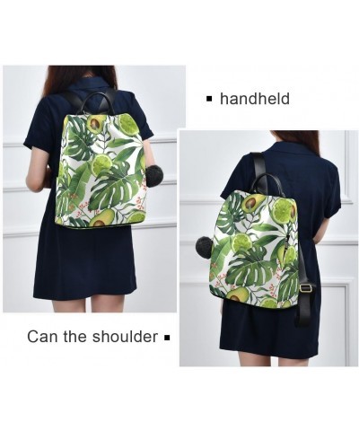 Backpack Purse for Women Fashion Travel Anti-theft Green Tropical Avocado Daypack Casual Shoulder Bag Medium Size $21.37 Back...