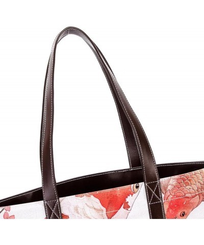 Tote Bag for Women, Large Tote Bag, Tote Bag with Zipper, Koi Carps Retro Style, Tote Bags Women Design 11845 $25.91 Totes