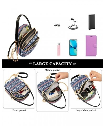 Christmas Deer Strips Crossbody Bags for Women Crossbody Bag Cellphone Wallet Bag with Chain Strap for Travel $10.40 Crossbod...