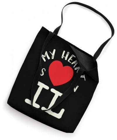 Proud State My Heart Is In IL Illinois Tote Bag $11.61 Totes