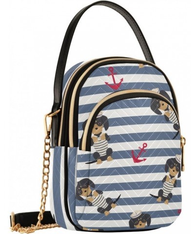 Dachshund Puppy Crossbody Bags for Women Cross Body Purse Travel Passport Wallet Bag with Chain Strap for Everyday Use $11.44...