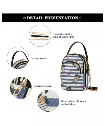 Dachshund Puppy Crossbody Bags for Women Cross Body Purse Travel Passport Wallet Bag with Chain Strap for Everyday Use $11.44...