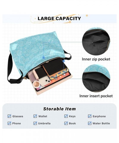 Easter Pattern with Easter Motifs Womens Shoulder Bags Boys Shoulder Bags Crossbody Waterproof Waterproof Bag Easter Holiday ...