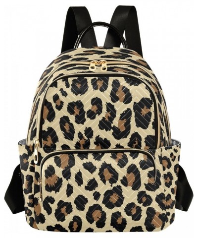 Fashion Backpack Mini Backpack Purse Casual Daily Backpack Leopard Yellow for Travel for College Work Medium $14.28 Backpacks