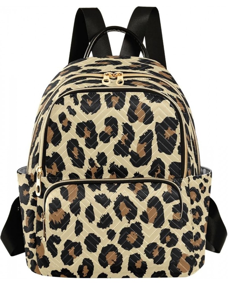 Fashion Backpack Mini Backpack Purse Casual Daily Backpack Leopard Yellow for Travel for College Work Medium $14.28 Backpacks