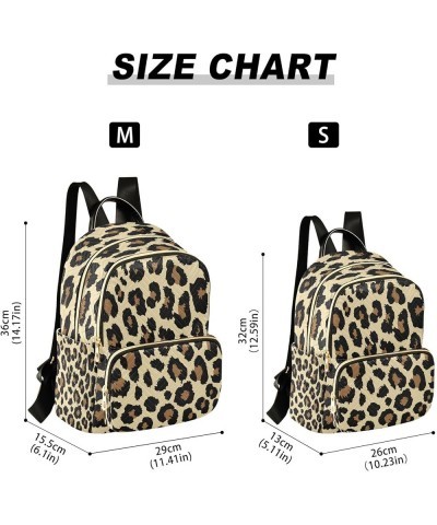 Fashion Backpack Mini Backpack Purse Casual Daily Backpack Leopard Yellow for Travel for College Work Medium $14.28 Backpacks