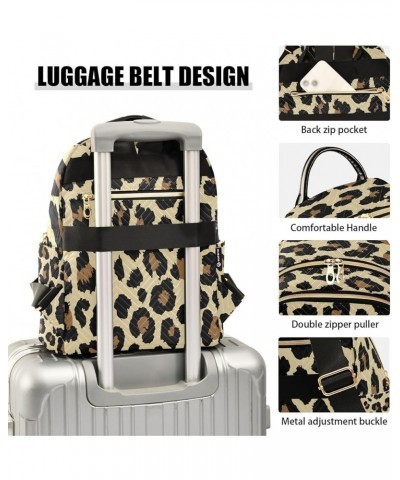 Fashion Backpack Mini Backpack Purse Casual Daily Backpack Leopard Yellow for Travel for College Work Medium $14.28 Backpacks