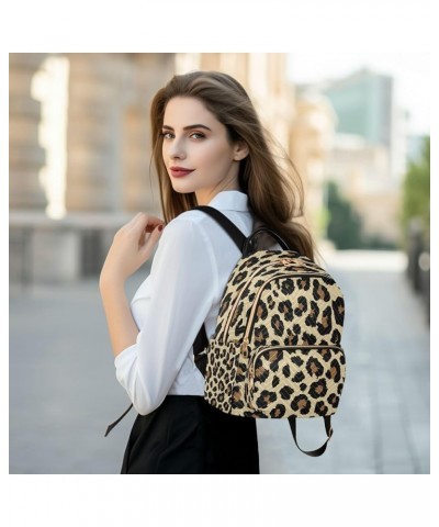 Fashion Backpack Mini Backpack Purse Casual Daily Backpack Leopard Yellow for Travel for College Work Medium $14.28 Backpacks