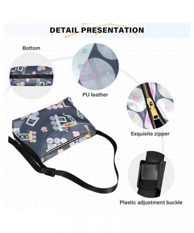 Tigers on A White Background Men Waterproof Crossbody Bag Womens Crossbody Bag Large Sling Bag Toy Cars Dark $16.51 Hobo Bags