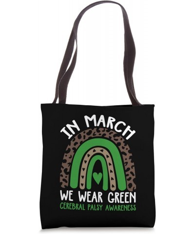 In March We Wear Green Cerebral Palsy Awareness Month CP Tote Bag $14.24 Totes