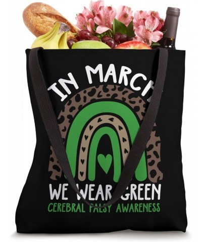 In March We Wear Green Cerebral Palsy Awareness Month CP Tote Bag $14.24 Totes