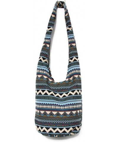 Shoulder Bag for women Hippie Crossbody Bag Bohemian Satchel Printed Cotton Linen Hobo Bag Purse Style 22 $11.27 Hobo Bags