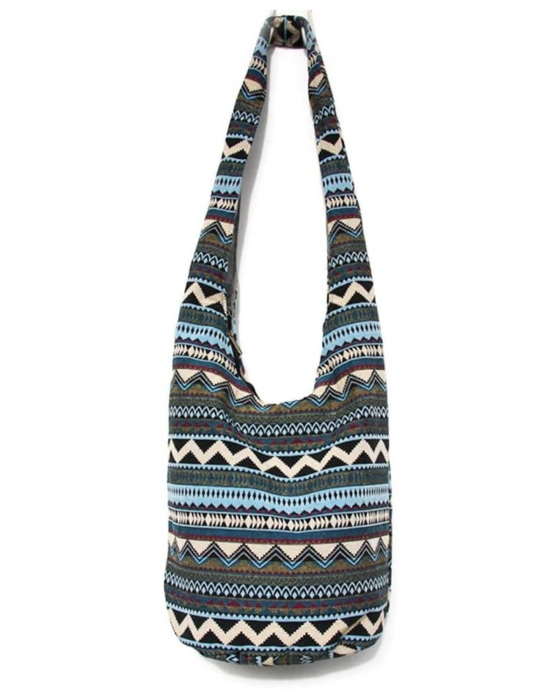 Shoulder Bag for women Hippie Crossbody Bag Bohemian Satchel Printed Cotton Linen Hobo Bag Purse Style 22 $11.27 Hobo Bags