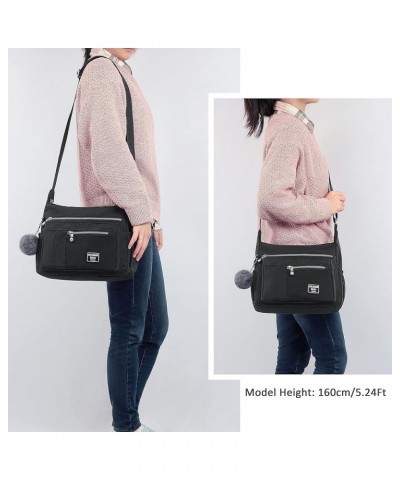 Crossbody Bags for Women with RFID Pocket Anti Theft Handbag Water Resistant Shoulder Bags Travel Purse Black $16.31 Hobo Bags