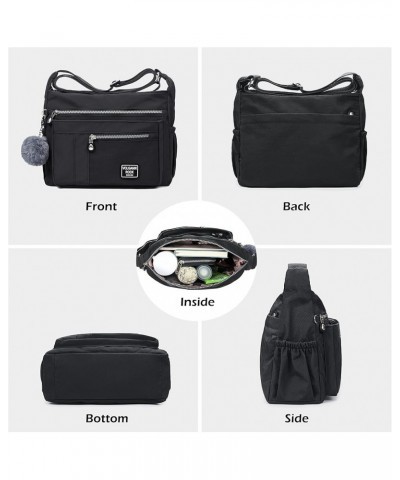 Crossbody Bags for Women with RFID Pocket Anti Theft Handbag Water Resistant Shoulder Bags Travel Purse Black $16.31 Hobo Bags