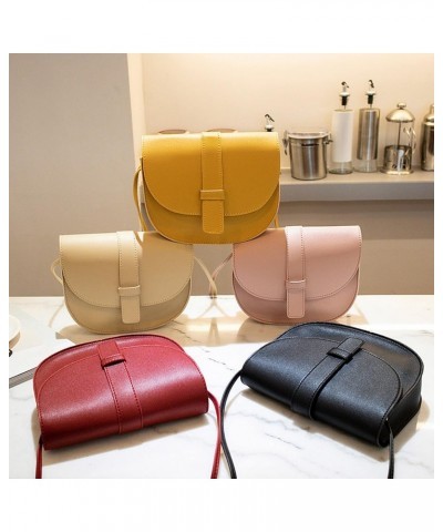 Fashion Women Artificial Leather Solid Color Shell Bag Phone Bag Shoulder Bag women's crossbody (Black, One Size) $9.00 Shoul...