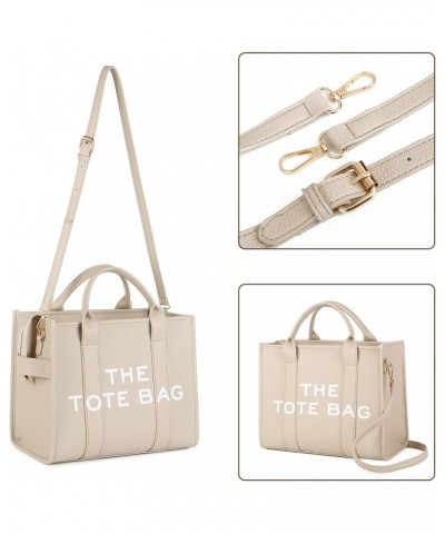 Canvas Tote Bag for Women Crossbody Shoulder Handbags Cute Casual Bag with Zipper 10/Brown $12.96 Crossbody Bags