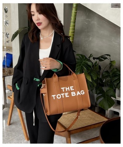 Canvas Tote Bag for Women Crossbody Shoulder Handbags Cute Casual Bag with Zipper 10/Brown $12.96 Crossbody Bags