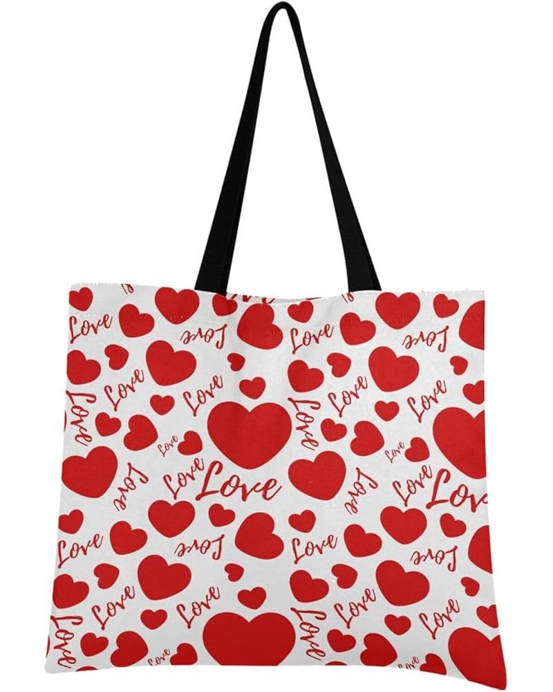 Canvas Tote Bag for Women with Pocket,Canvas Tote Purse Work Tote Bag Canvas Shopping Bag Valentine 4 $12.87 Totes