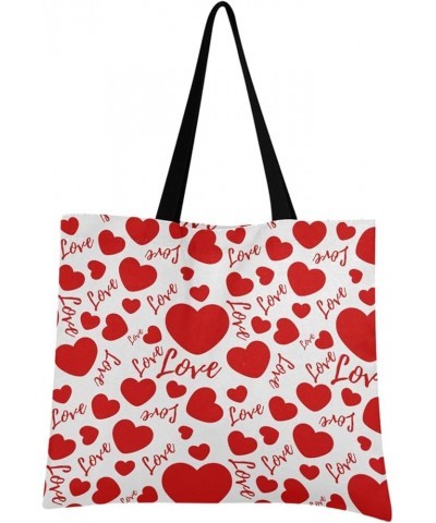 Canvas Tote Bag for Women with Pocket,Canvas Tote Purse Work Tote Bag Canvas Shopping Bag Valentine 4 $12.87 Totes