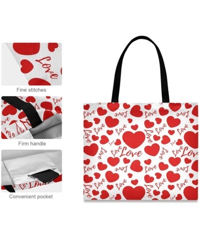 Canvas Tote Bag for Women with Pocket,Canvas Tote Purse Work Tote Bag Canvas Shopping Bag Valentine 4 $12.87 Totes