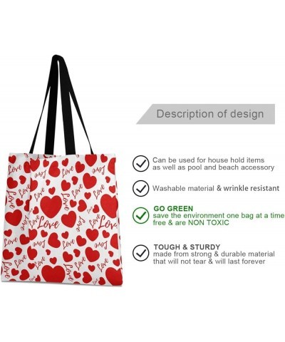 Canvas Tote Bag for Women with Pocket,Canvas Tote Purse Work Tote Bag Canvas Shopping Bag Valentine 4 $12.87 Totes