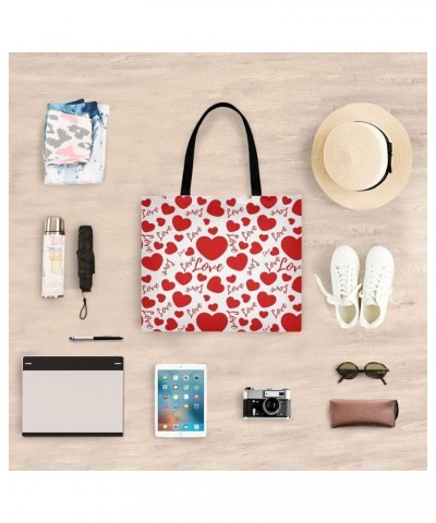 Canvas Tote Bag for Women with Pocket,Canvas Tote Purse Work Tote Bag Canvas Shopping Bag Valentine 4 $12.87 Totes