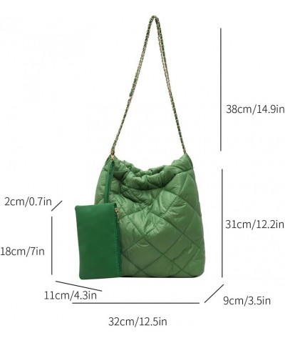 Women Tote Bag Large Capacity Nylon Clutch Bag Fashionalbe Crossbody Bag Embroidery Thread Simple Female Handbag for Green $8...