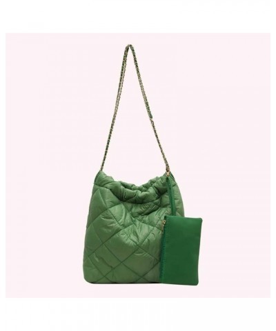 Women Tote Bag Large Capacity Nylon Clutch Bag Fashionalbe Crossbody Bag Embroidery Thread Simple Female Handbag for Green $8...