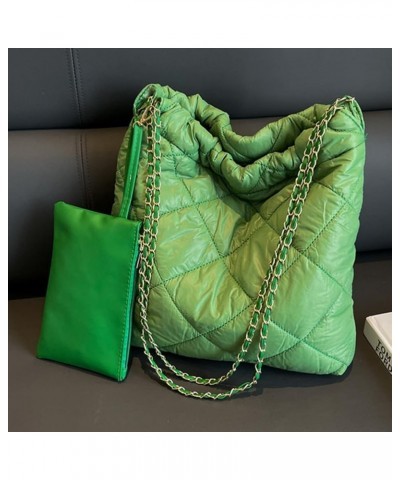 Women Tote Bag Large Capacity Nylon Clutch Bag Fashionalbe Crossbody Bag Embroidery Thread Simple Female Handbag for Green $8...