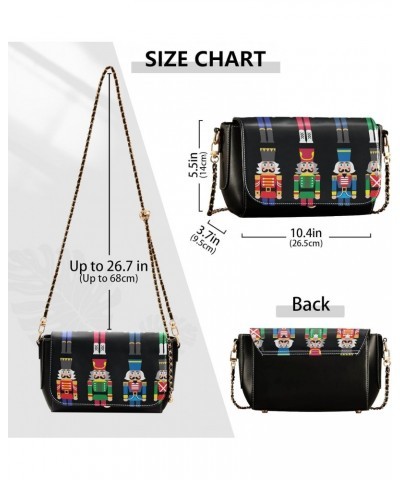 Christmas Nutcracker Crossbody Bags for Women Leather Purse Shoulder Bag Handbag for Gifts Daily Work $16.80 Shoulder Bags