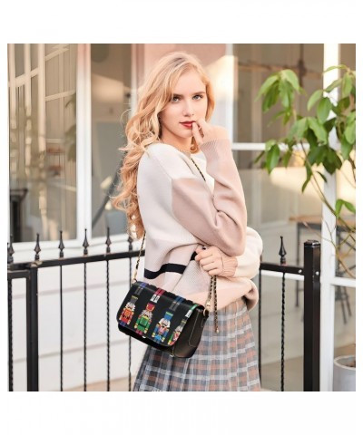 Christmas Nutcracker Crossbody Bags for Women Leather Purse Shoulder Bag Handbag for Gifts Daily Work $16.80 Shoulder Bags