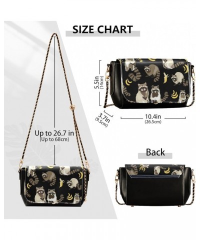 Crossbody Bags for Women Trendy Women's Black Shoulder Bag Small PU Leather Flap Cross Body Bag Handbags Pattern25 $18.03 Cro...