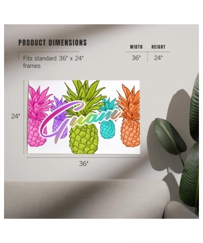 24x36 Inch Giclee Print, Guam, Rainbow Pineapples $23.50 Totes