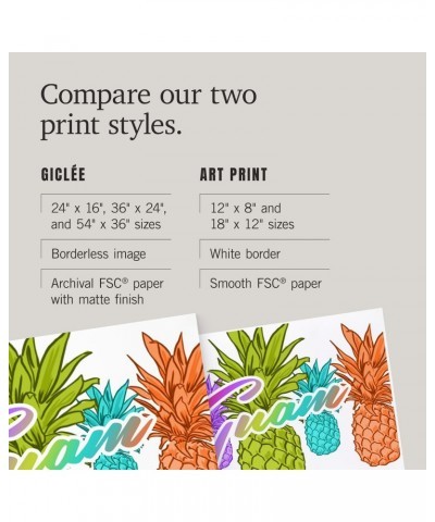 24x36 Inch Giclee Print, Guam, Rainbow Pineapples $23.50 Totes