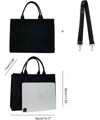 Ladies Handbags Large Capacity Tote Bags Shopping Bags Simple Tote Shoulder Bags Black Tote Bags Black $13.44 Totes