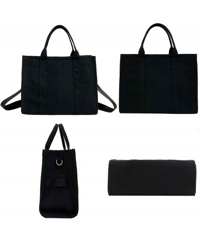 Ladies Handbags Large Capacity Tote Bags Shopping Bags Simple Tote Shoulder Bags Black Tote Bags Black $13.44 Totes