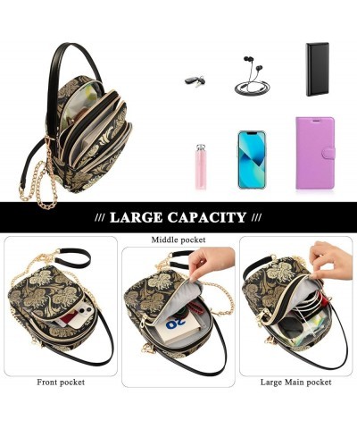 Small Crossbody Handbag for Women Mini Over Shoulder Purse with Three Zippered Pockets Durable Travel Purse Color-hf017 $11.8...