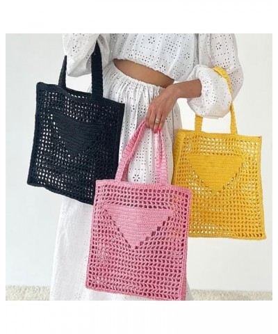 Raffia Tote Bag for Women Summer Beach,Crochet Bags,Hand Knitted Crossbody Bag Camel $40.80 Totes