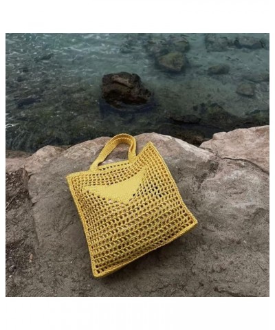 Raffia Tote Bag for Women Summer Beach,Crochet Bags,Hand Knitted Crossbody Bag Camel $40.80 Totes