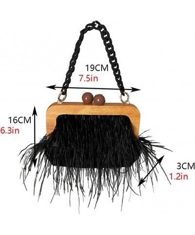 Women Fashion Evening Bag Pleated Tassel Handbag Underarm Bag with Pearl Chain for Party A-black $28.61 Evening Bags