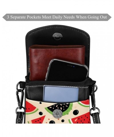 Classic PU Leather Phone Bag - Durable Cell Phone Wallet, Convenient Crossbody Purse Tree Print with Red Flower Multicoloured...