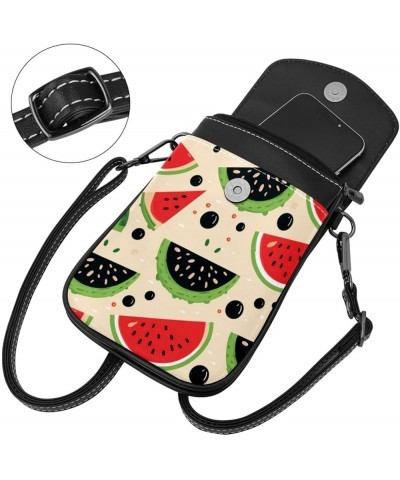 Classic PU Leather Phone Bag - Durable Cell Phone Wallet, Convenient Crossbody Purse Tree Print with Red Flower Multicoloured...