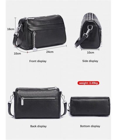 TOP FORWARD Simple Fashion Chain Zipper Handbags Soft Leather Top-handle Bag For Women Small Underarm Messenger Crossbody Bla...