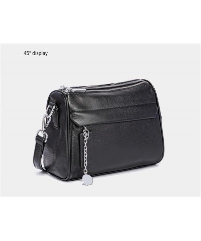 TOP FORWARD Simple Fashion Chain Zipper Handbags Soft Leather Top-handle Bag For Women Small Underarm Messenger Crossbody Bla...