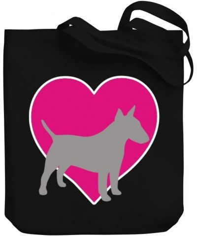 Bull Terrier heart love Canvas Tote Bag 10.5" x 16" x 4 $22.79 Totes