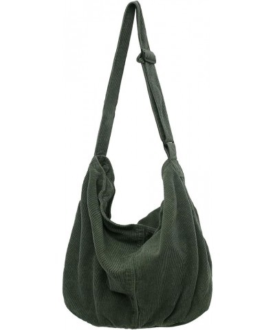 Corduroy Tote Bag Women Shoulder Bag Handbag Big Capacity Hobo Bag Casual Work Shopping Green $13.45 Totes