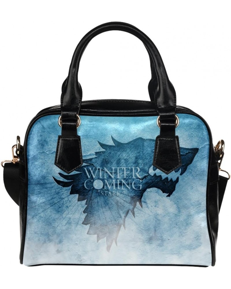 House Stark Winter Is Coming Print High-grade PU Leather Female Women Shell Shoulder Handbgas Crossbody Bags $16.19 Shoulder ...