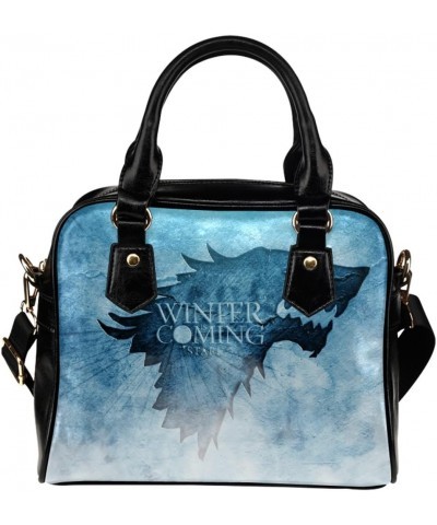 House Stark Winter Is Coming Print High-grade PU Leather Female Women Shell Shoulder Handbgas Crossbody Bags $16.19 Shoulder ...